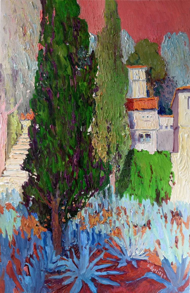 Print of Modernism Landscape Paintings by Suren Nersisyan