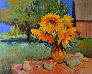 Original Impressionism Floral Paintings by Suren Nersisyan