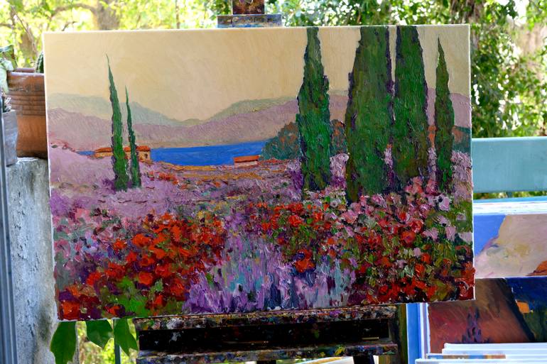 Original Impressionism Landscape Painting by Suren Nersisyan