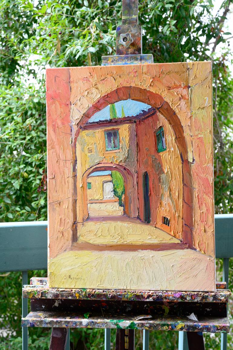 Original Expressionism Cities Painting by Suren Nersisyan