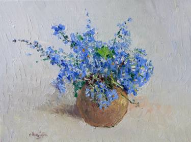 Original Impressionism Floral Painting by Suren Nersisyan
