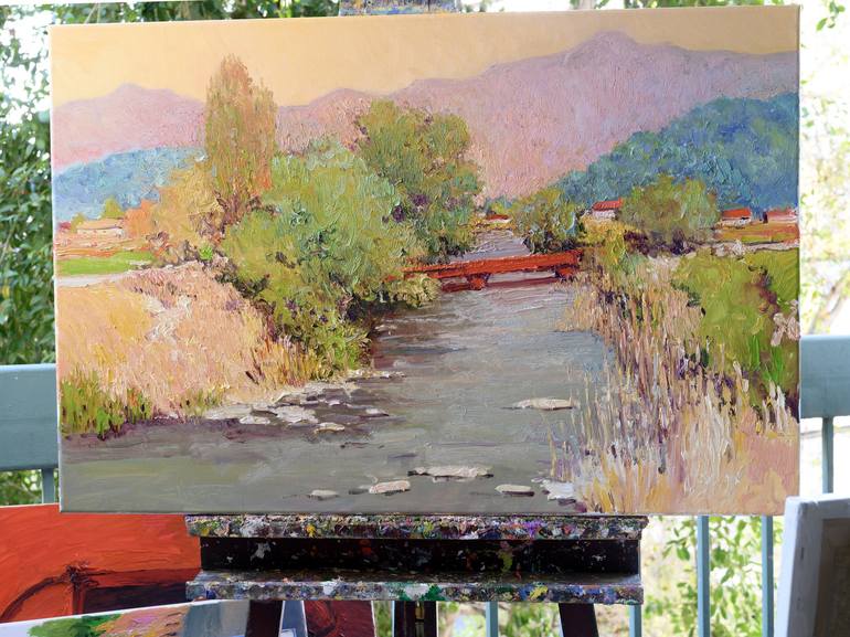 Original Impressionism Landscape Painting by Suren Nersisyan