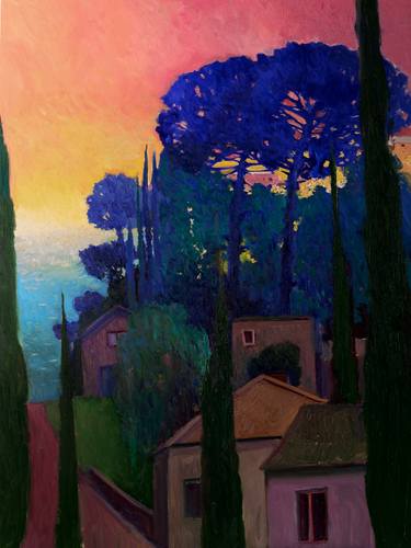 Original Symbolism Landscape Painting by Suren Nersisyan