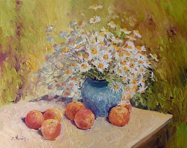 Original Impressionism Floral Painting by Suren Nersisyan