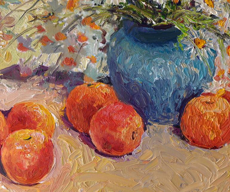 Original Impressionism Floral Painting by Suren Nersisyan