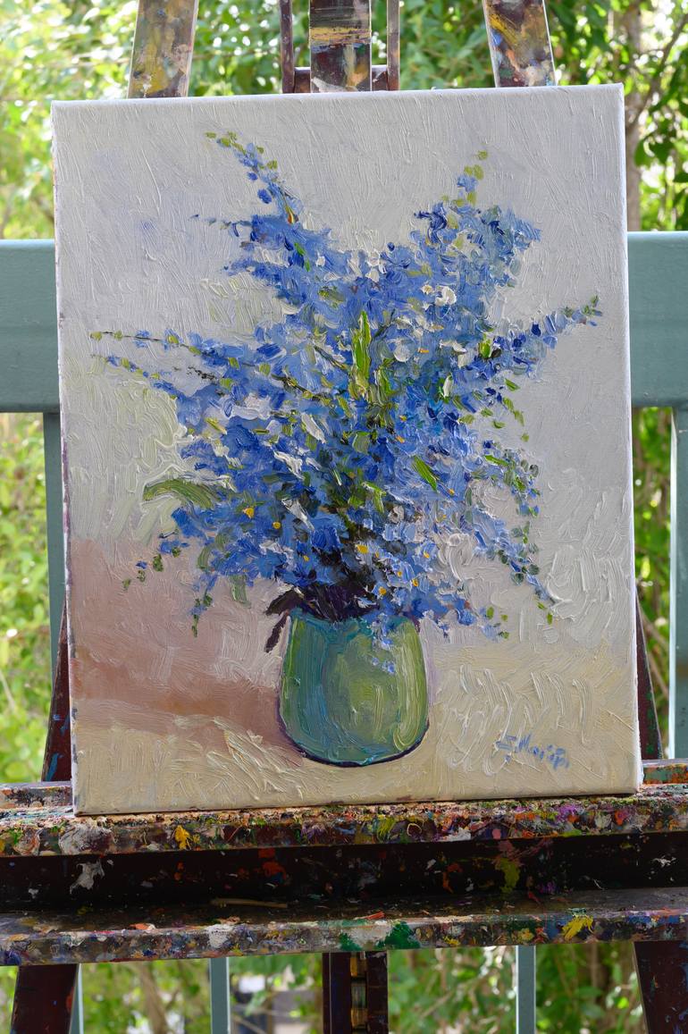 Original Impressionism Floral Painting by Suren Nersisyan