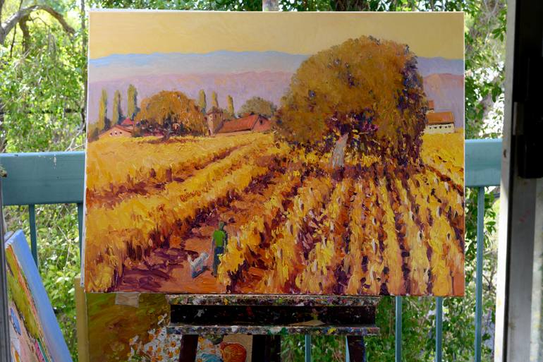 Original Impressionism Landscape Painting by Suren Nersisyan