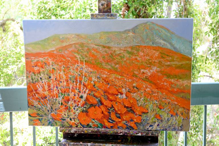 Original Impressionism Floral Painting by Suren Nersisyan