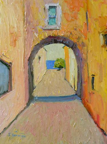 Original Impressionism Cities Painting by Suren Nersisyan