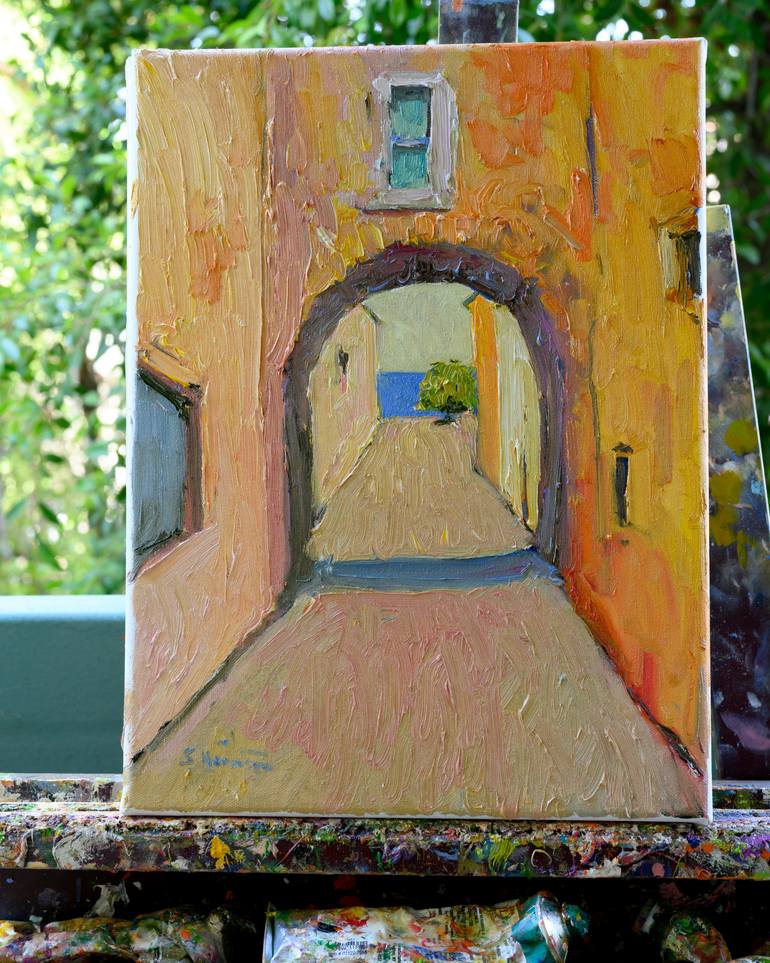 Original Expressionism Cities Painting by Suren Nersisyan