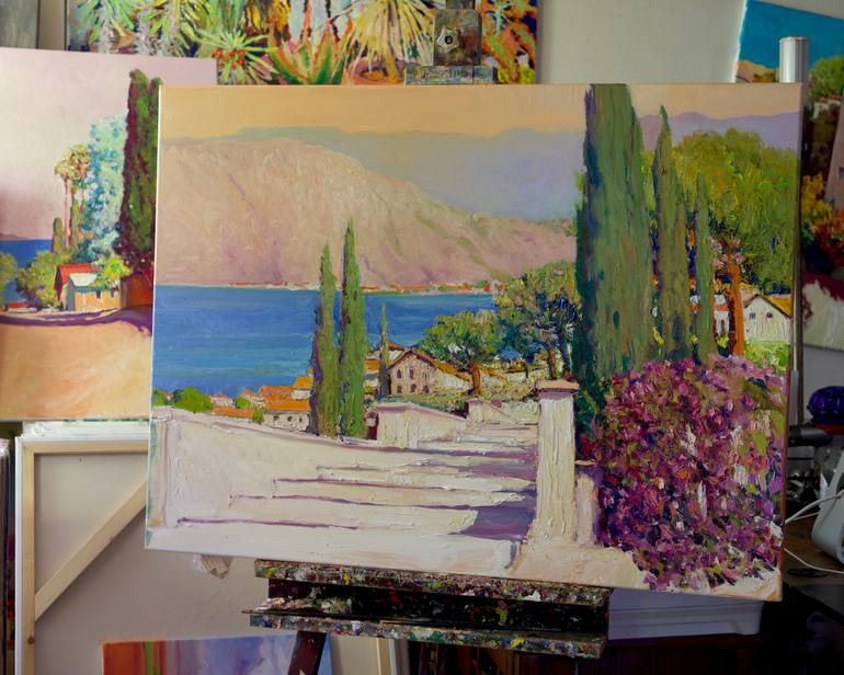 Original Abstract Expressionism Landscape Painting by Suren Nersisyan