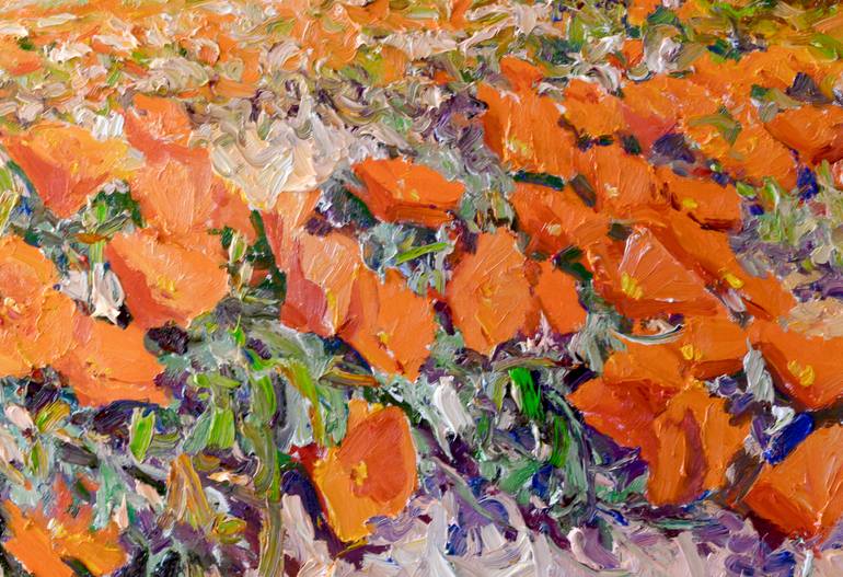 Original Expressionism Floral Painting by Suren Nersisyan