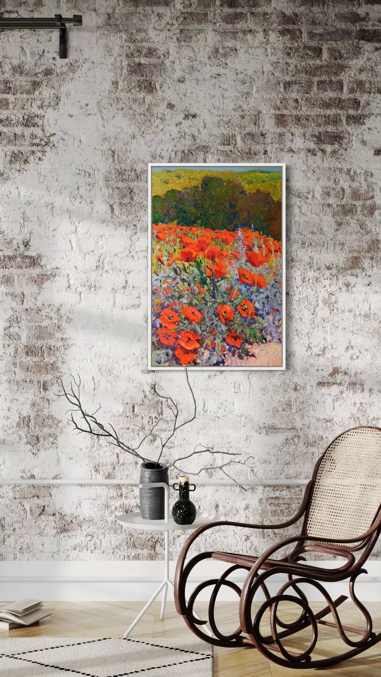 Original Expressionism Floral Painting by Suren Nersisyan