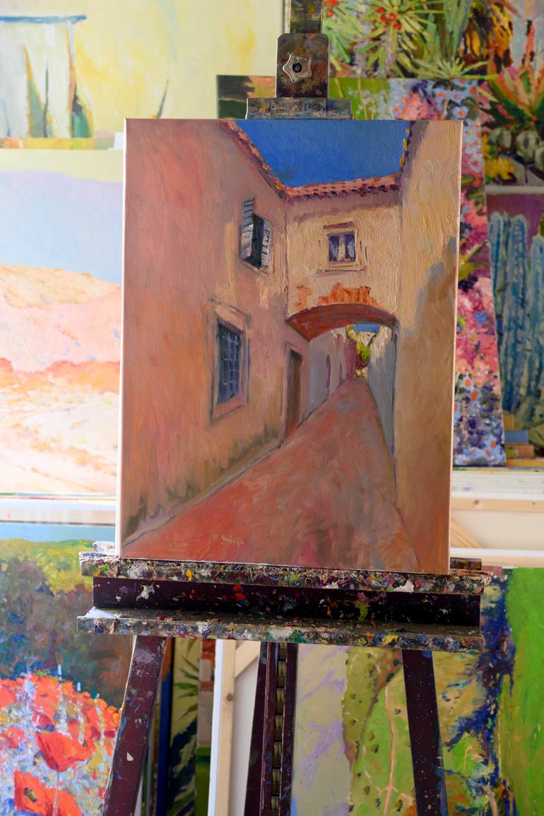 Original Expressionism Cities Painting by Suren Nersisyan