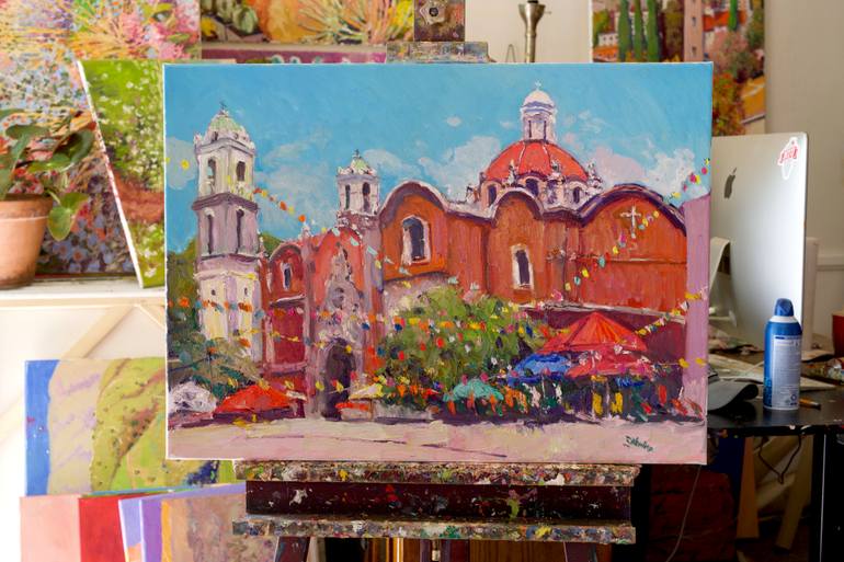 Original Expressionism Architecture Painting by Suren Nersisyan