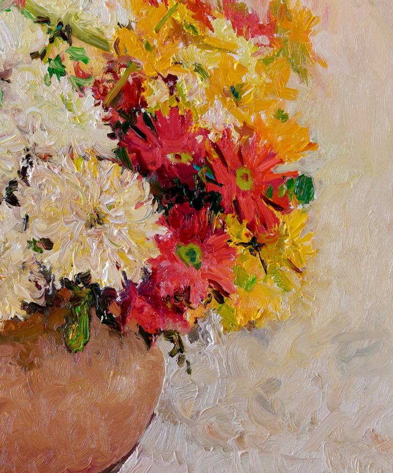 Original Impressionism Floral Painting by Suren Nersisyan