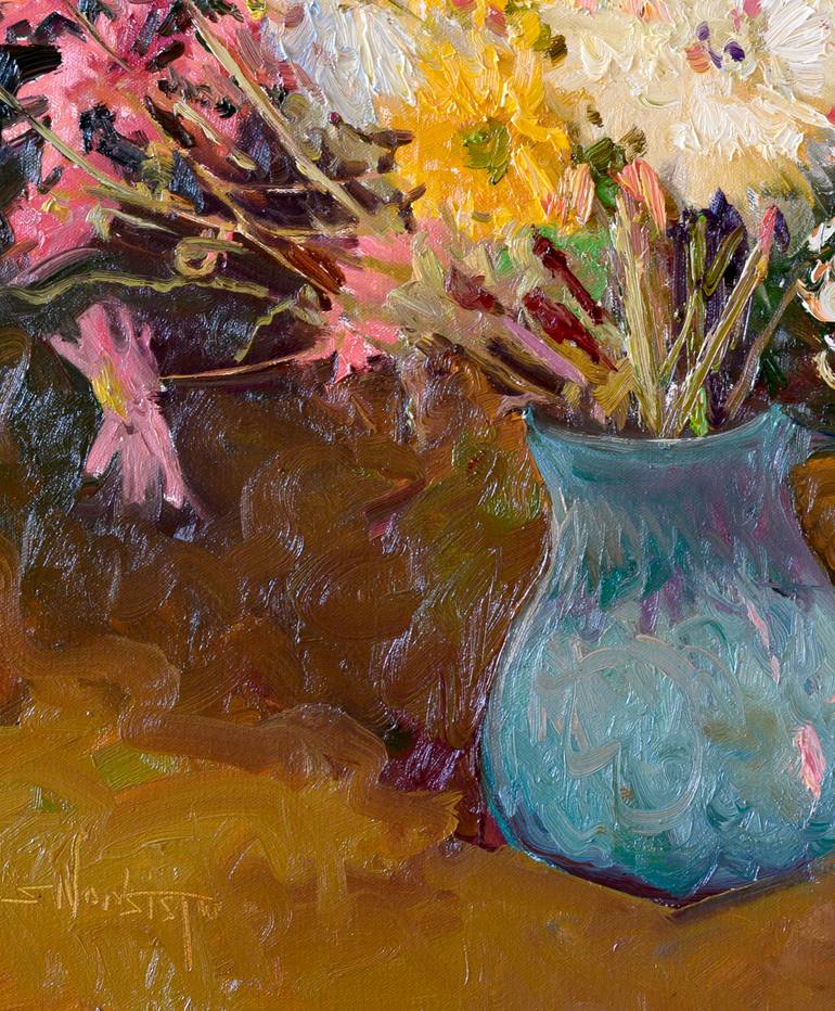 Original Expressionism Floral Painting by Suren Nersisyan
