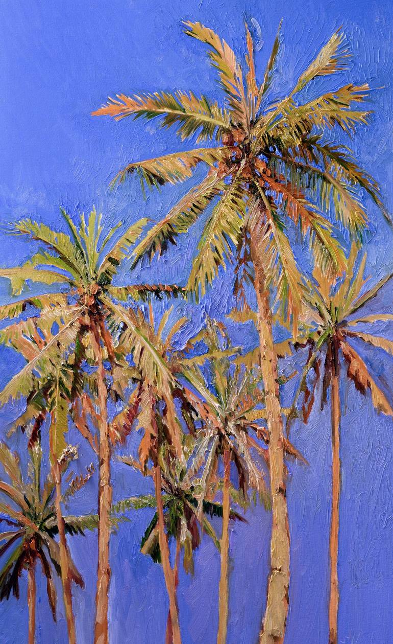Coconut Palm Trees Painting by Suren Nersisyan | Saatchi Art
