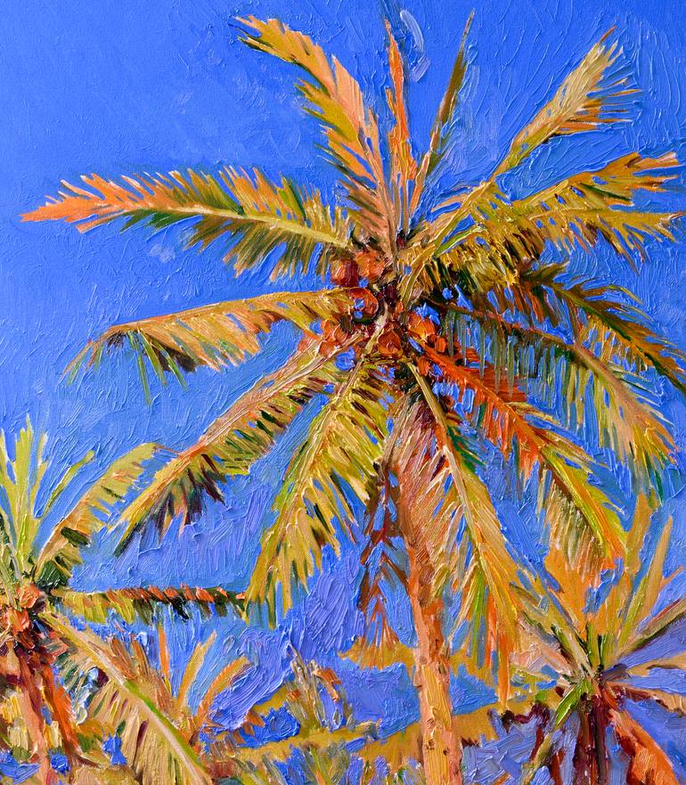 Coconut Palm Trees Painting by Suren Nersisyan | Saatchi Art