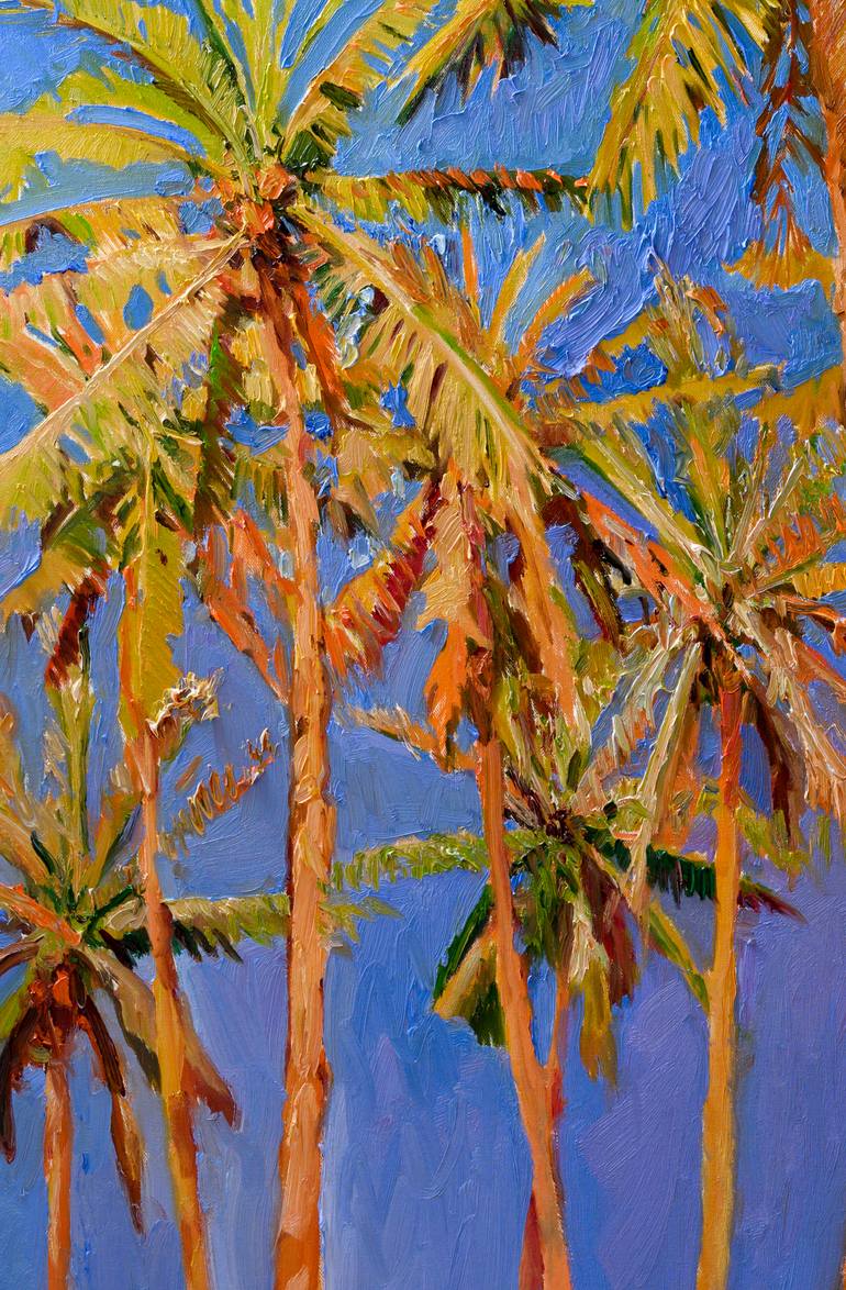 Coconut Palm Trees Painting by Suren Nersisyan | Saatchi Art