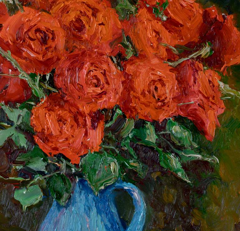 Original Expressionism Floral Painting by Suren Nersisyan