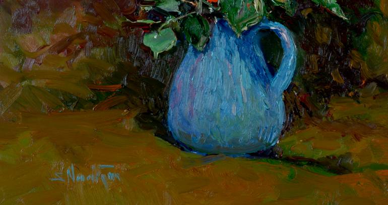 Original Expressionism Floral Painting by Suren Nersisyan