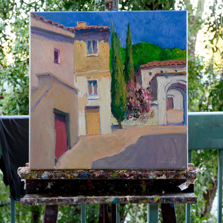 Original Impressionism Architecture Painting by Suren Nersisyan
