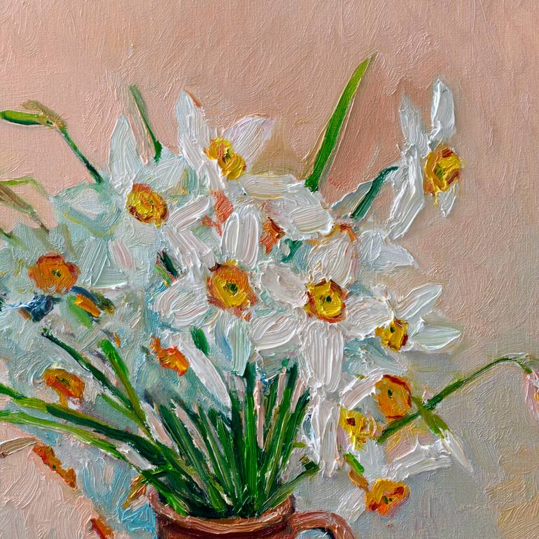 Original Impressionism Floral Painting by Suren Nersisyan