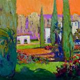 Garden with Cypress Trees by Suren Nersisyan