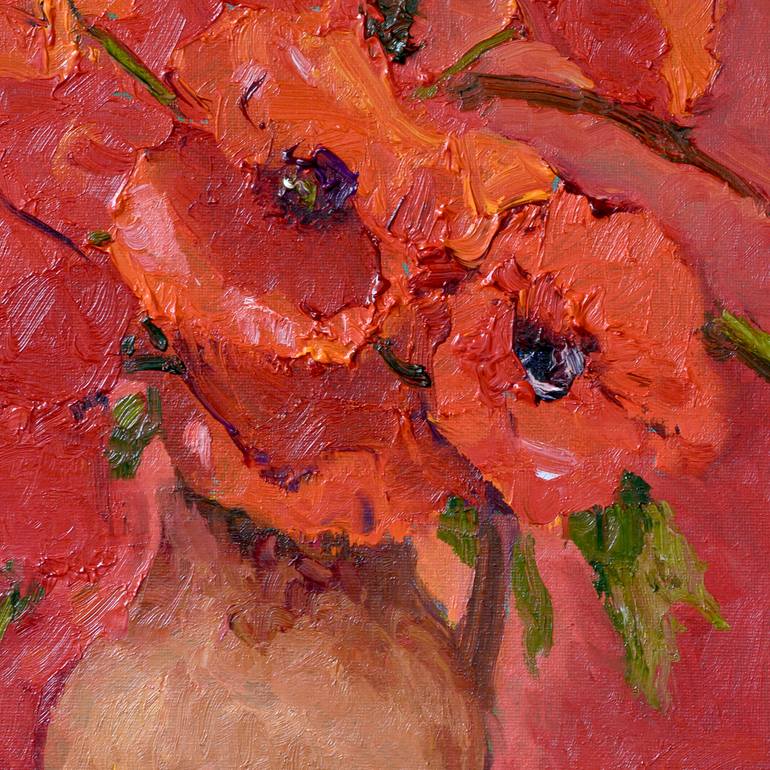 Original Impressionism Floral Painting by Suren Nersisyan