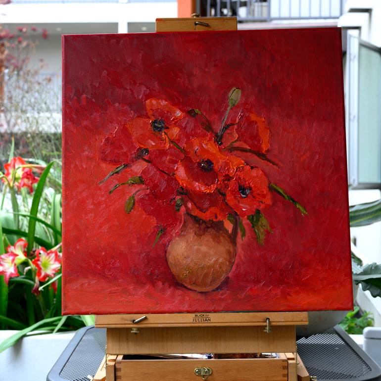 Original Impressionism Floral Painting by Suren Nersisyan