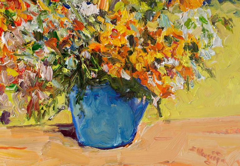 Original Expressionism Floral Painting by Suren Nersisyan