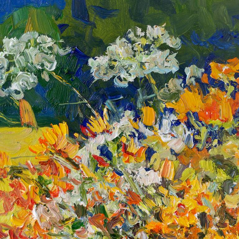 Original Expressionism Floral Painting by Suren Nersisyan