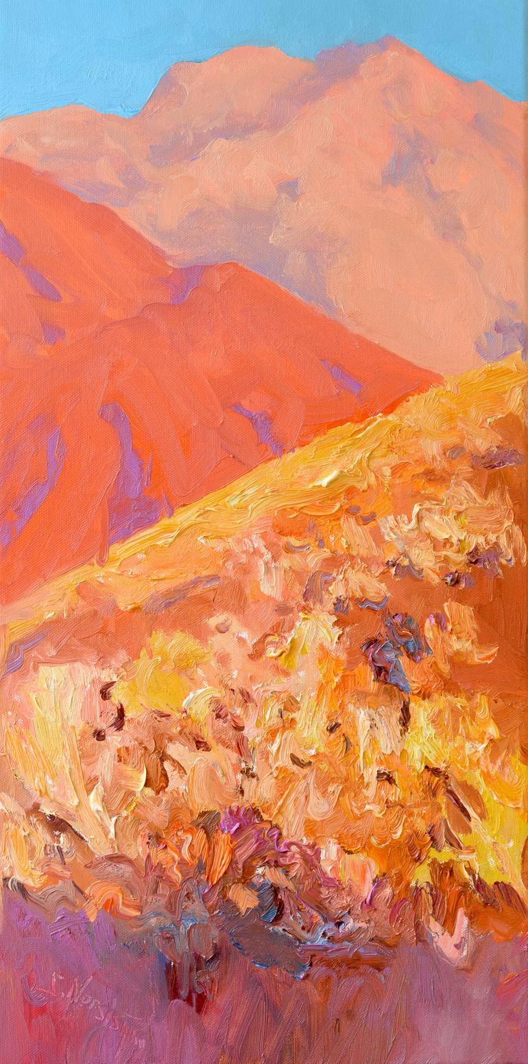 Golden Hour in the High Desert Painting by Suren Nersisyan | Saatchi Art