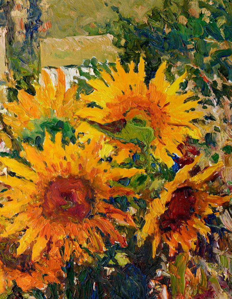 Original Impressionism Floral Painting by Suren Nersisyan