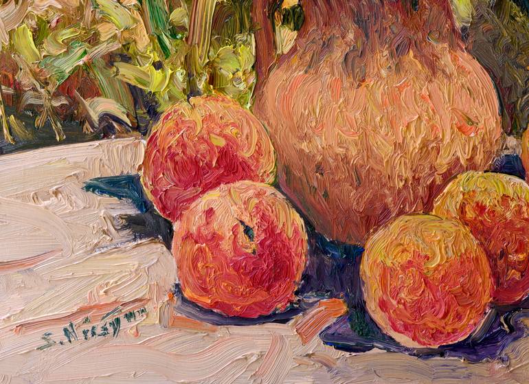 Original Impressionism Floral Painting by Suren Nersisyan
