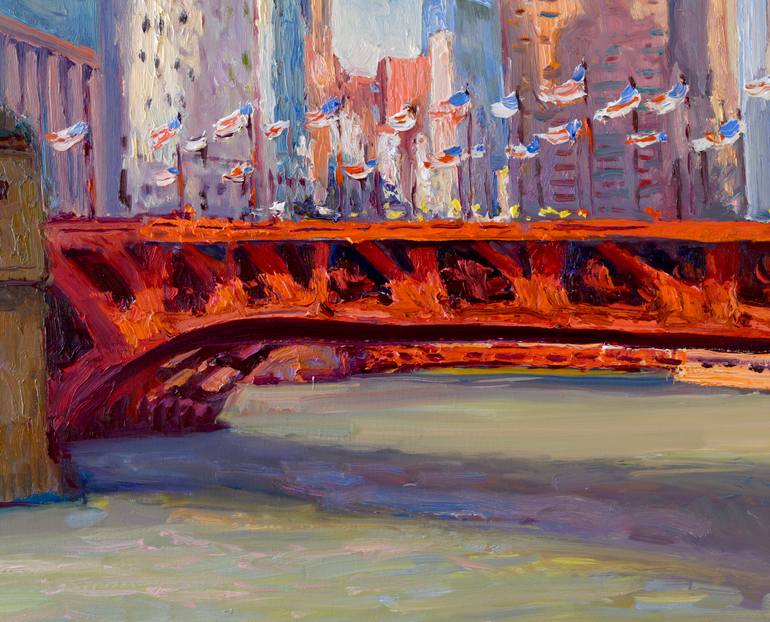 Original Impressionism Cities Painting by Suren Nersisyan