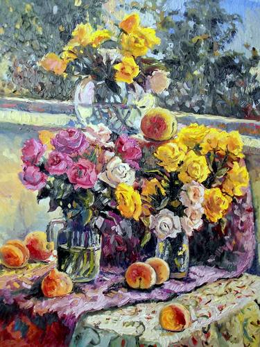 Original Impressionism Still Life Paintings by Suren Nersisyan