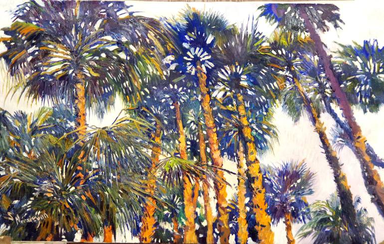 Under Palm Trees Painting by Suren Nersisyan | Saatchi Art