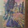 The artwokr is on gallery wrapped canvas, varnished, wired and ready to hang!