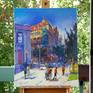 love the architecture of Washington DC. Beautiful buildings, the contrast fo sunlight and endless walking tourists together create an amazing atmosphere of a city vibe.
I used express, thick, textured brushstrokes to indicate dynamic life and energy of the city.
The artwork is on gallery wrapped canvas, sides are painted white, wired and ready to hang even without a frame. Please note, that I use only the finest quality oil and materials to paint.