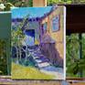 The artwork is on Oil primed belgian linen, painted wiht thick texture.