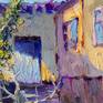 The artwork is on Oil primed belgian linen, painted wiht thick texture.