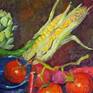 The artwork is on oil primed stretched canvas.
I try to use difficult contrasts and compositions to outline shapes of colors of beautiful items surrounding us. this artwork I did from reality and tried to express the beauty, freshness of vegetables with interesting composition located on the surface. Thick textures, expressive brushstrokes, and textures together create a positive vibe!
If you have more questions, please feel free to ask!