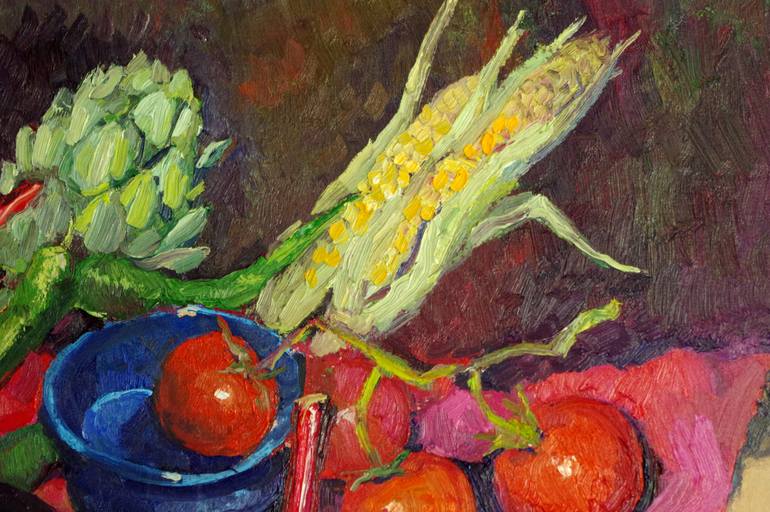Original Impressionism Still Life Painting by Suren Nersisyan