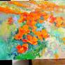 I painted this work in the mountains in California when local beautiful, orange poppies are in blossom!
The artwork is on gallery wrapped canvas.
If you have more questions, please feel free to ask!
best,
Suren