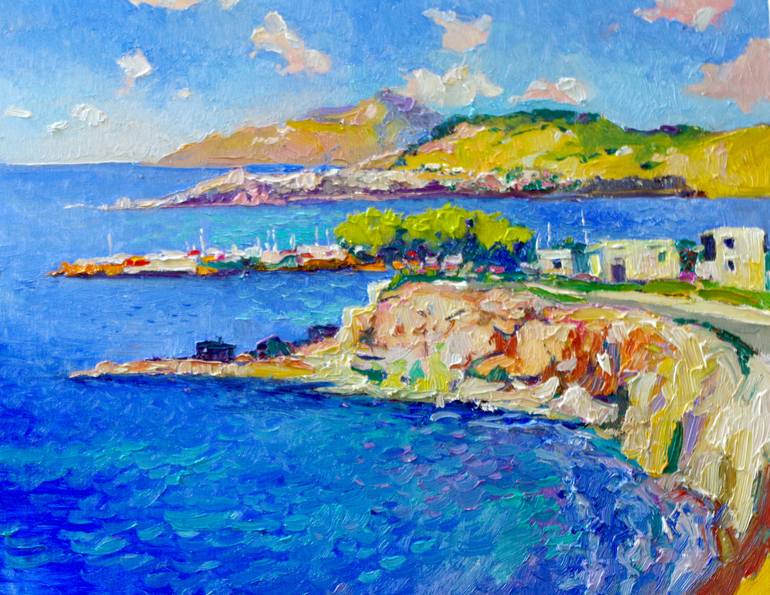 Mediterranean Sea from Greek Islands Painting by Suren Nersisyan