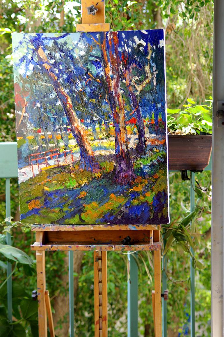 Original Fine Art Tree Painting by Suren Nersisyan