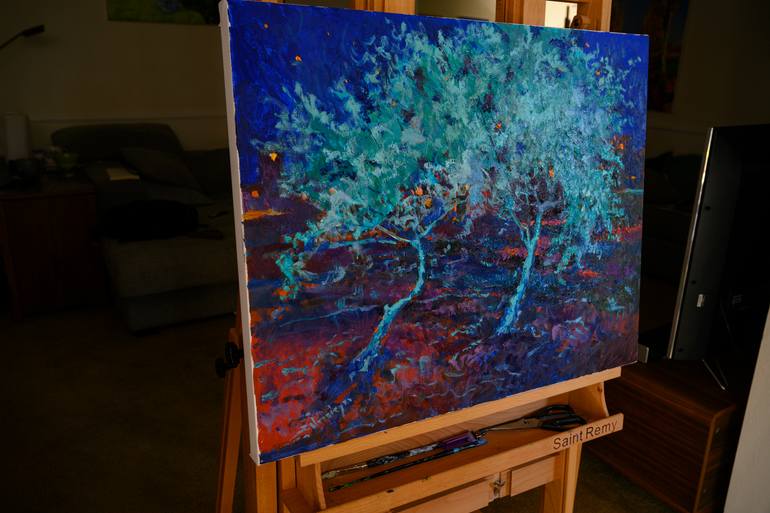 Original Expressionism Tree Painting by Suren Nersisyan