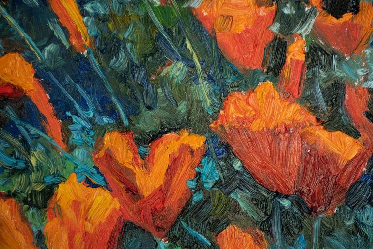 Original Expressionism Floral Painting by Suren Nersisyan
